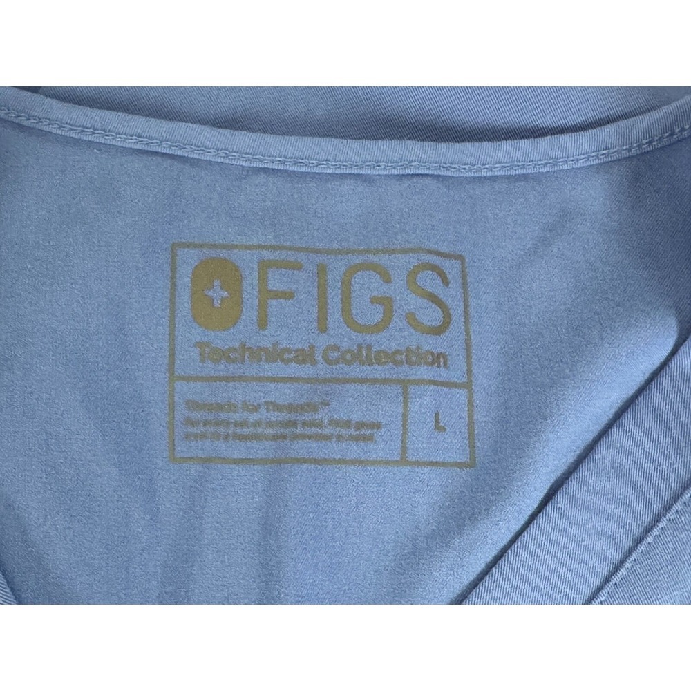 Figs Catarina One-Pocket Scrab Top Women L EUC V-neck Short Sleeve StretchFW1000 - Picture 5 of 11